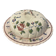 Nevers, cheese dome or butter dish in flowered earthenware, early 20th century