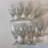 8 blown flared glasses