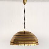 Midcentury Modern Brass Chandelier by Vereinigte Werkstätten, 1960