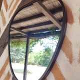 Black freeform mirror 30x33cm