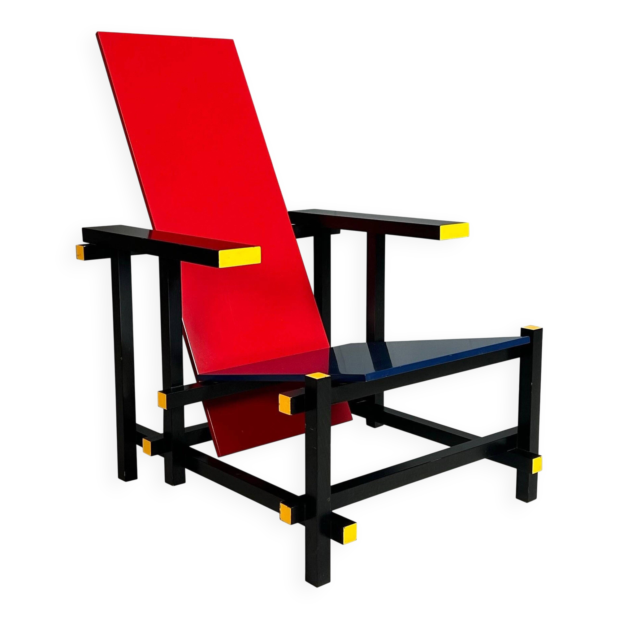 Gerrit Rietveld Red and Blue Chair by Cassina