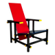 Chaise rouge et bleue de Gerrit Rietveld par Cassina