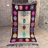Unique Moroccan Rug - Vintage Art Deco Rug - Boucharouit Rug