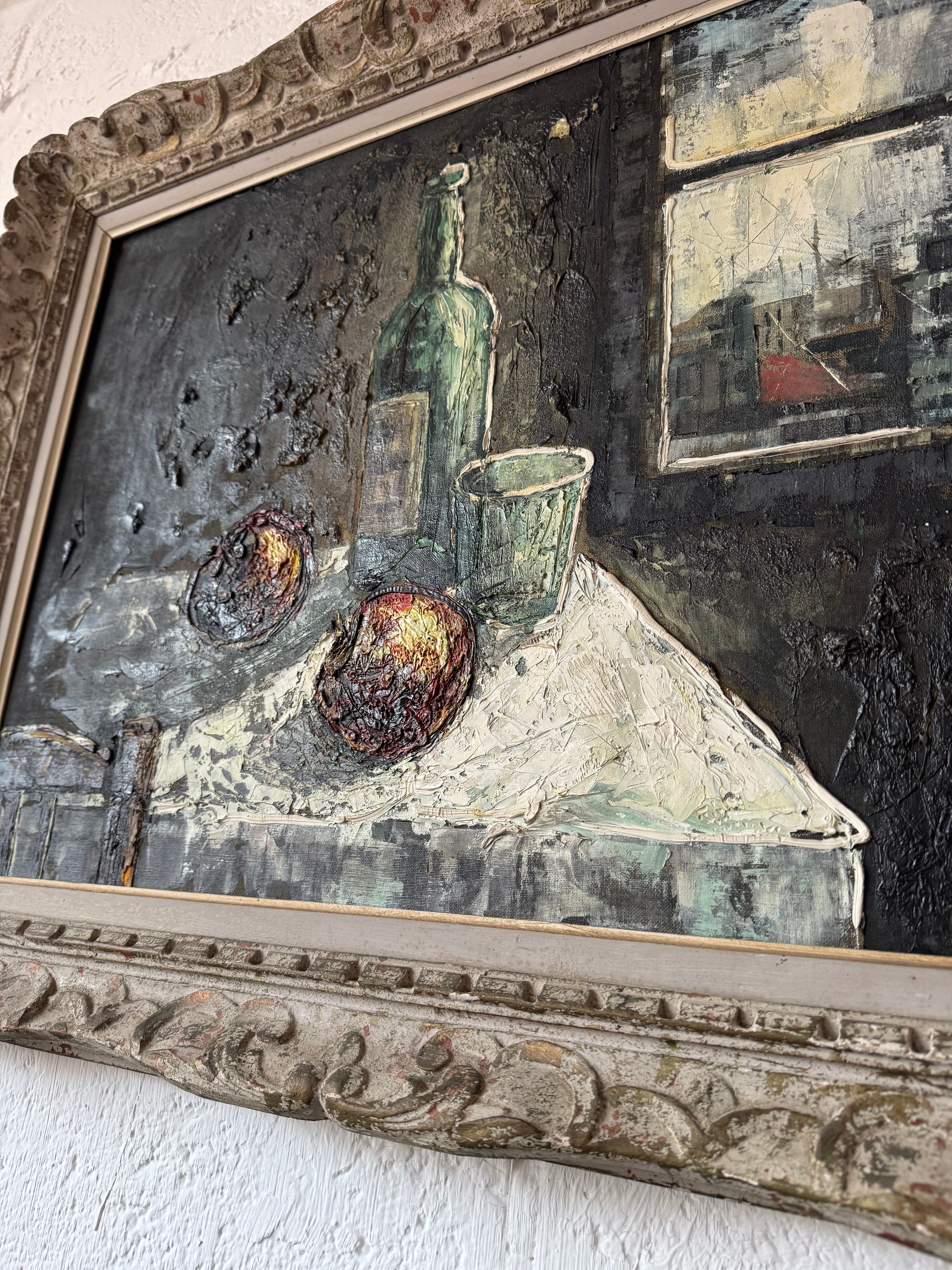 Still life tableau in Expressionist style from the 1960s.