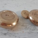 Duo of solid brass ashtrays 50s
