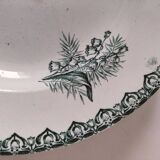 Antique plate from the Saint-Amandinoise pottery factory, Muguet pattern, circa 1900