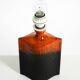 Unique 1960s ceramic table lamp in red and black by Kaiser Leuchten