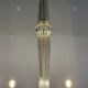 Venetian chandelier in transparent Murano glass circa 1950