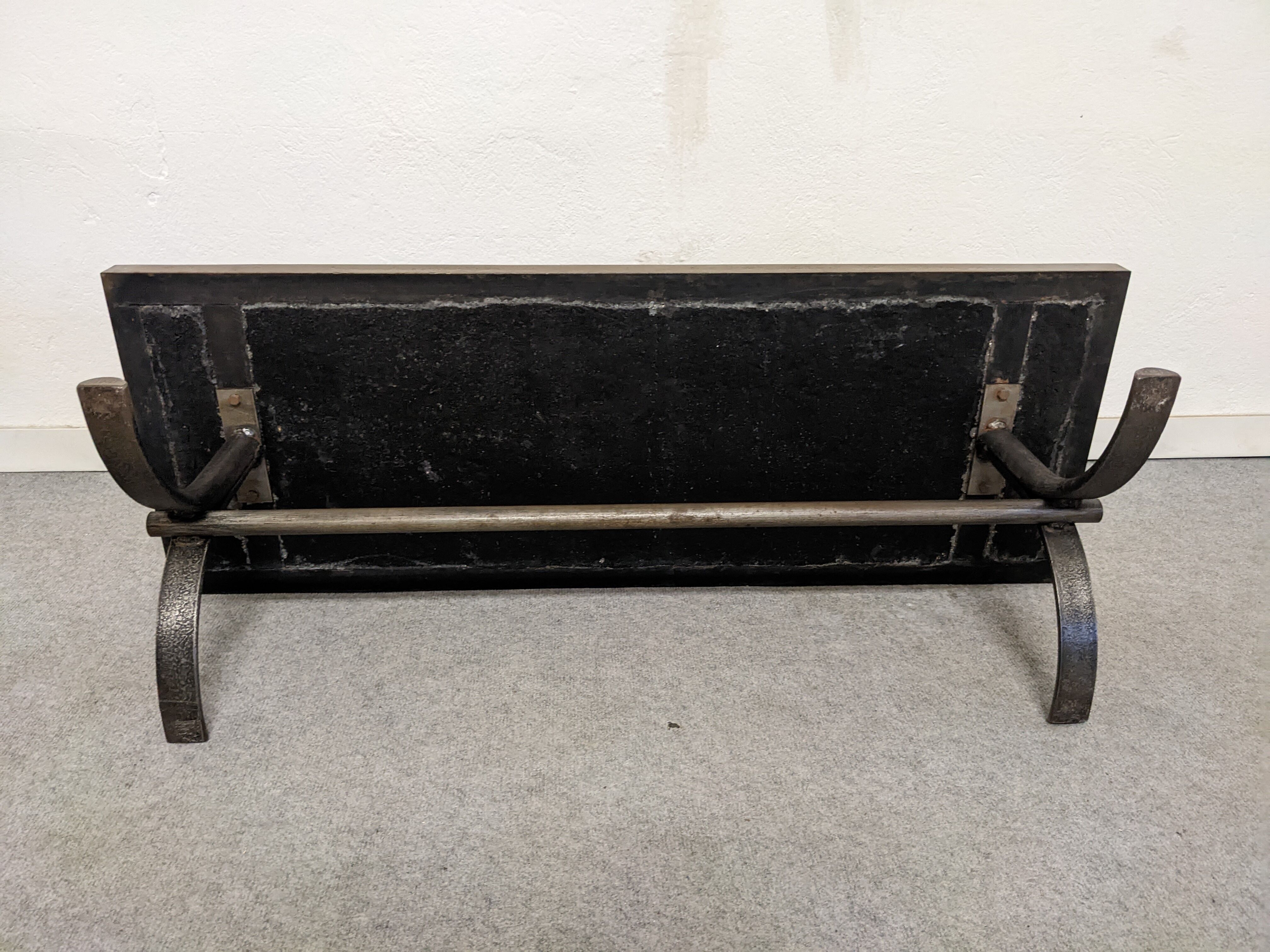 Coffee table in natural stones and wrought iron from the 60s/70s