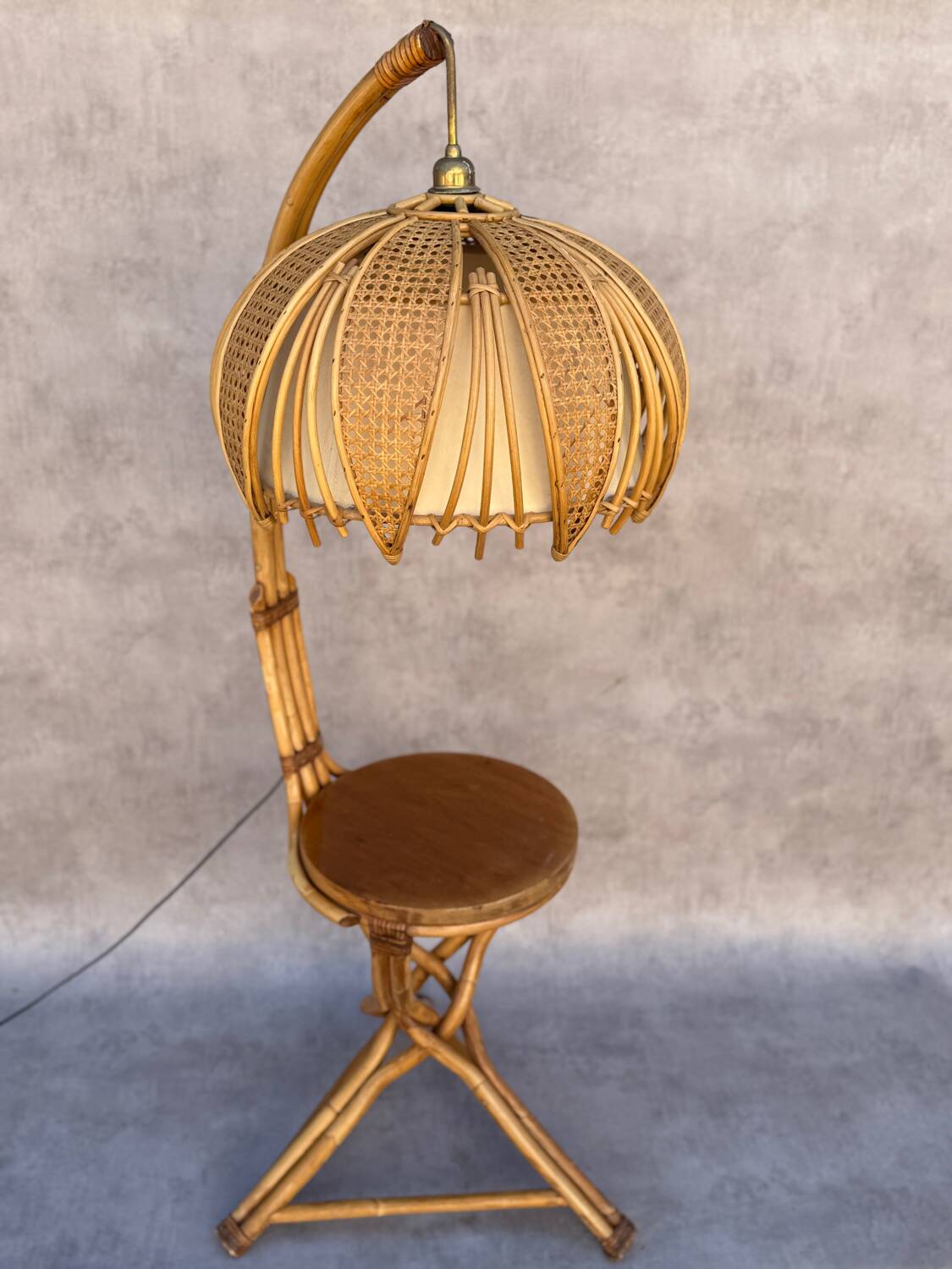 Living room lamp in the style of Louis Sognot, 1960s, France.