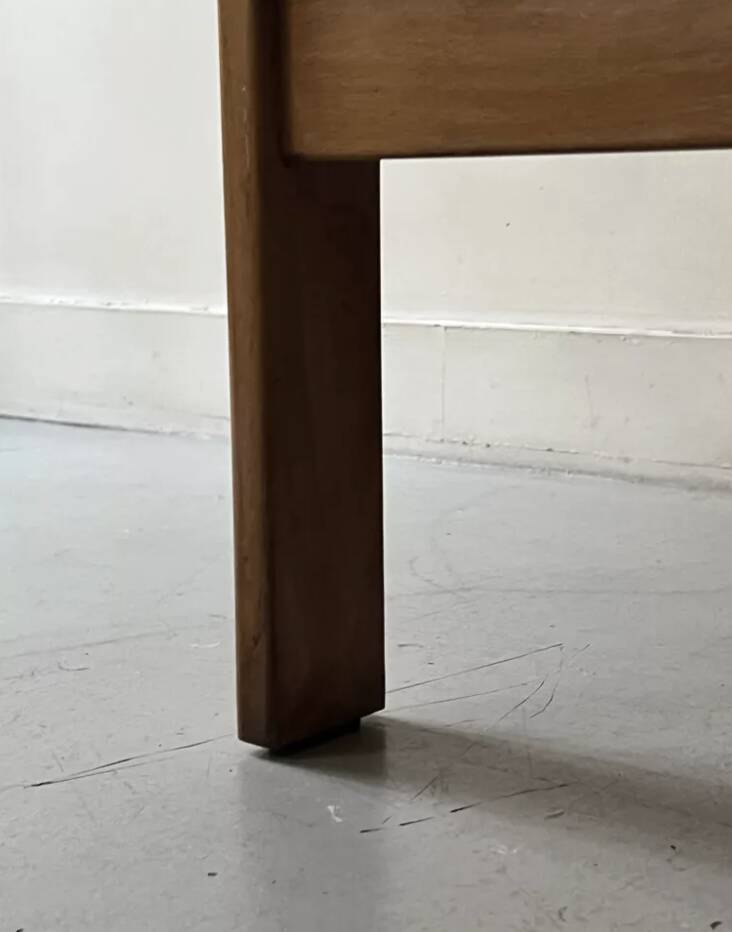 Modernist wooden armchair by Bauman, 1970 design.