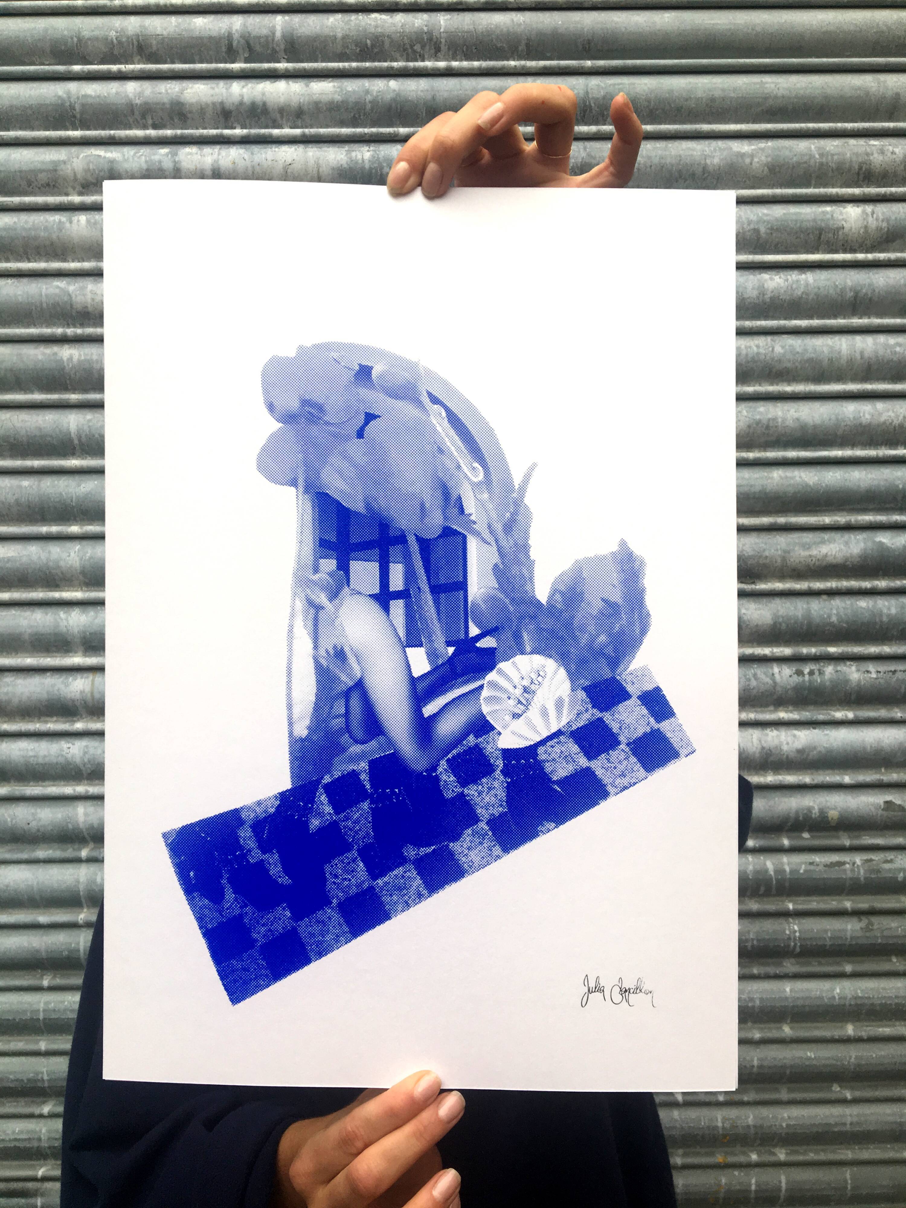 Follow The White Rabbit - screenprint