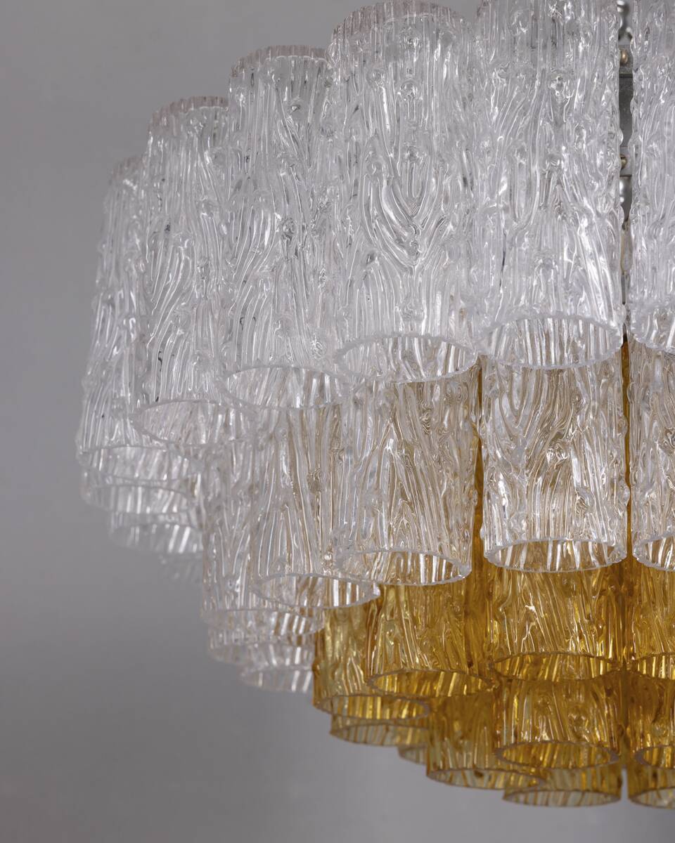 Vintage 1960s Murano Glass Pendant Chandelier, Italian Design