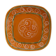 Earthenware dish with Celtic decoration