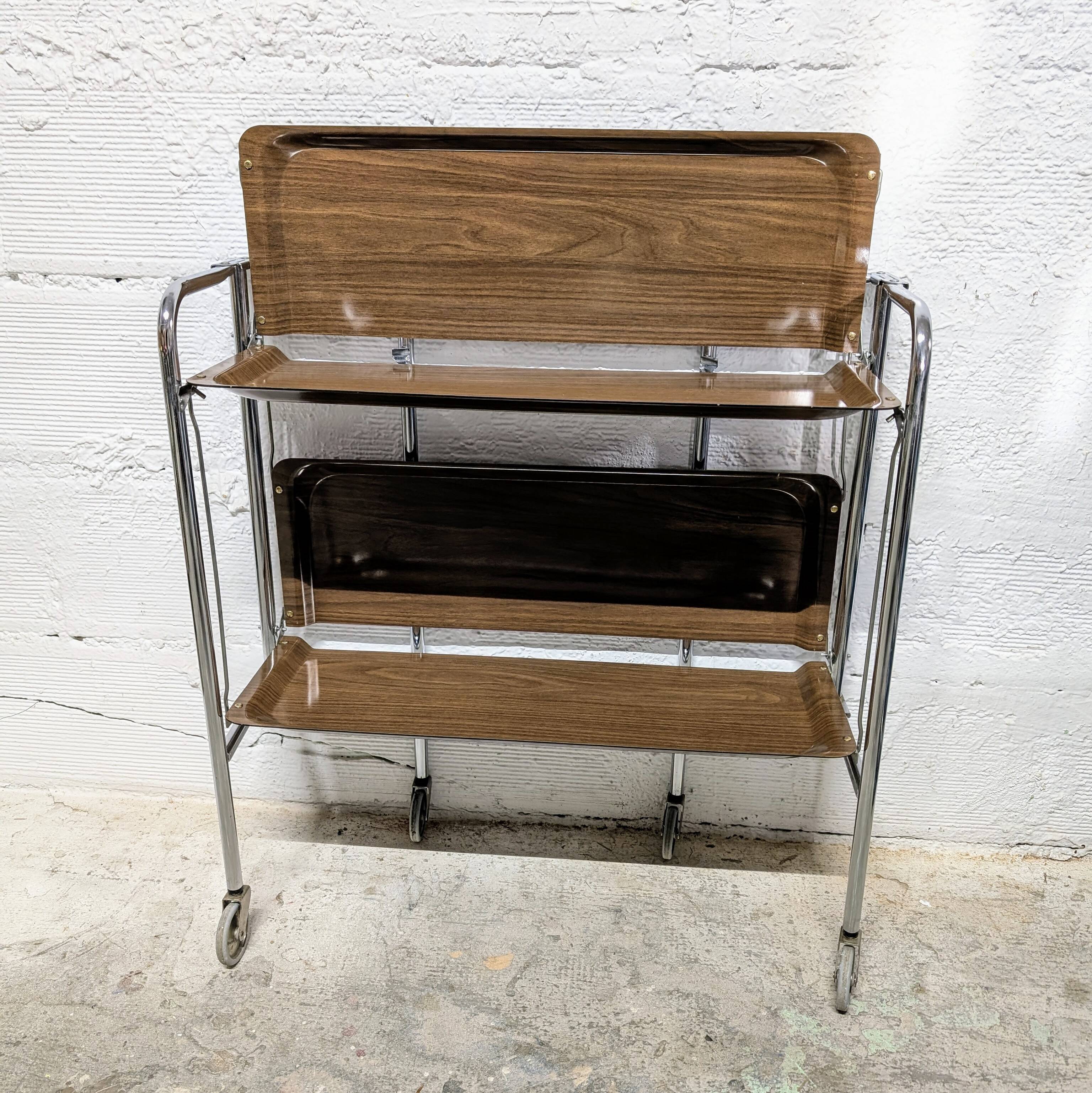 Vintage folding trolley with wheels
