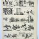 Old engraving 1898, Horse racing, hippodrome • Lithograph, Original plate