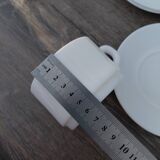 Arcopal - 3 chocolate cups + 3 saucers