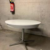 Table ronde extensible en mélaminé vintage