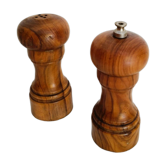 Olive wood salt shaker and pepper mill