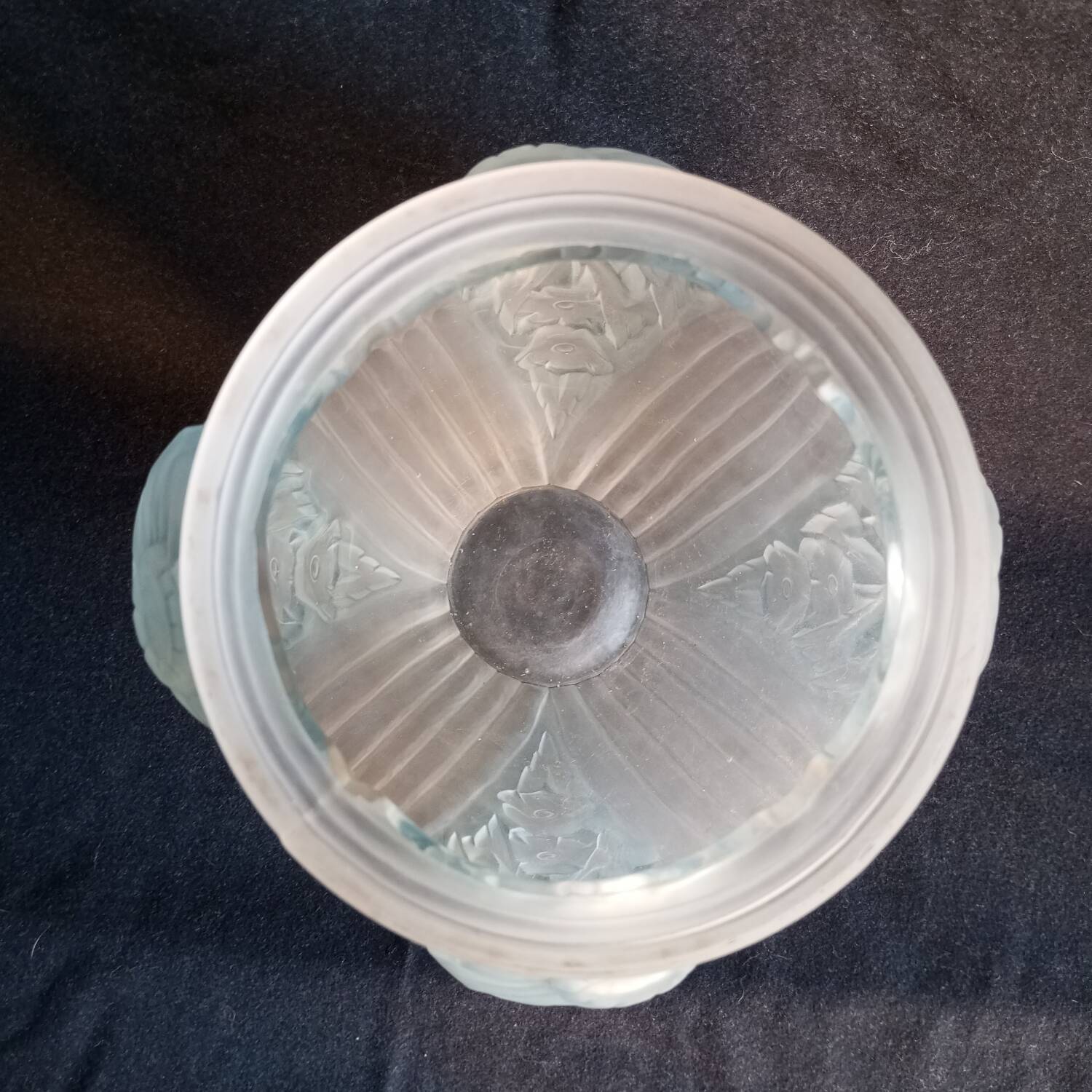 Molded glass vase, 1940s