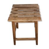 Dark oak slatted beech stool