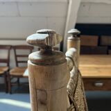 6 wooden and rope chairs attributed to Adrien Audoux & Frida Minet