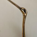 XXL vintage brass heron