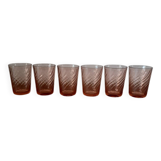 Lot verre rosaline
