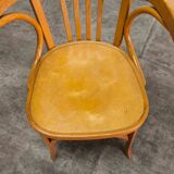 Signed Baumann desk armchair light wood