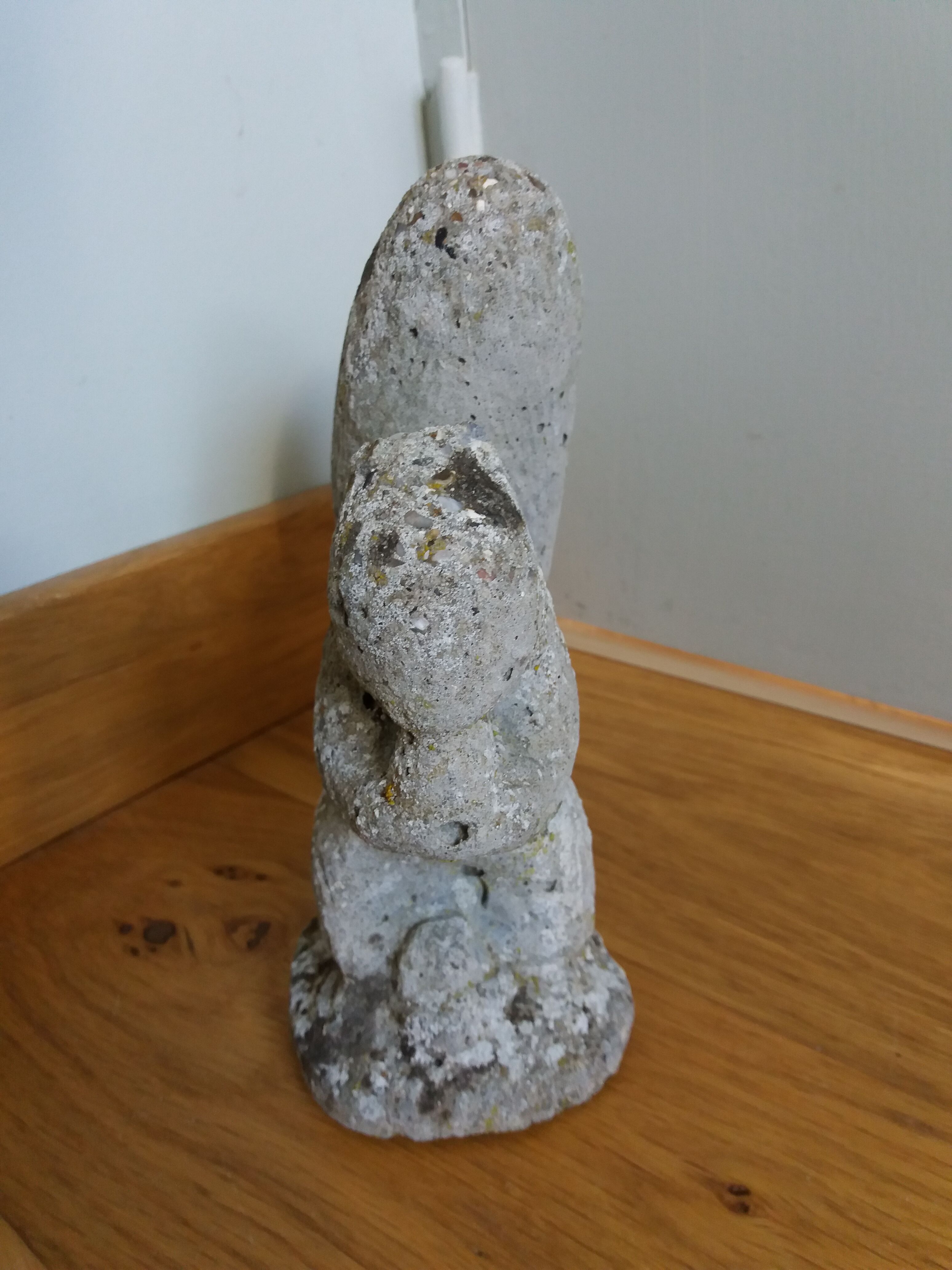 Concrete animal squirrel garden statue