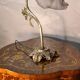 Art Nouveau bronze petal lamp with molded glass 28x34