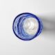 Vintage Blue and Clear Glass Art Vase / Hand-blown Home Decor  Italy / 1980