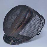metal and leather fencing mask, early 20th century