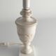 Neoclassical White Florentine Alabaster Table Lamp with Leaf Relief, Italy