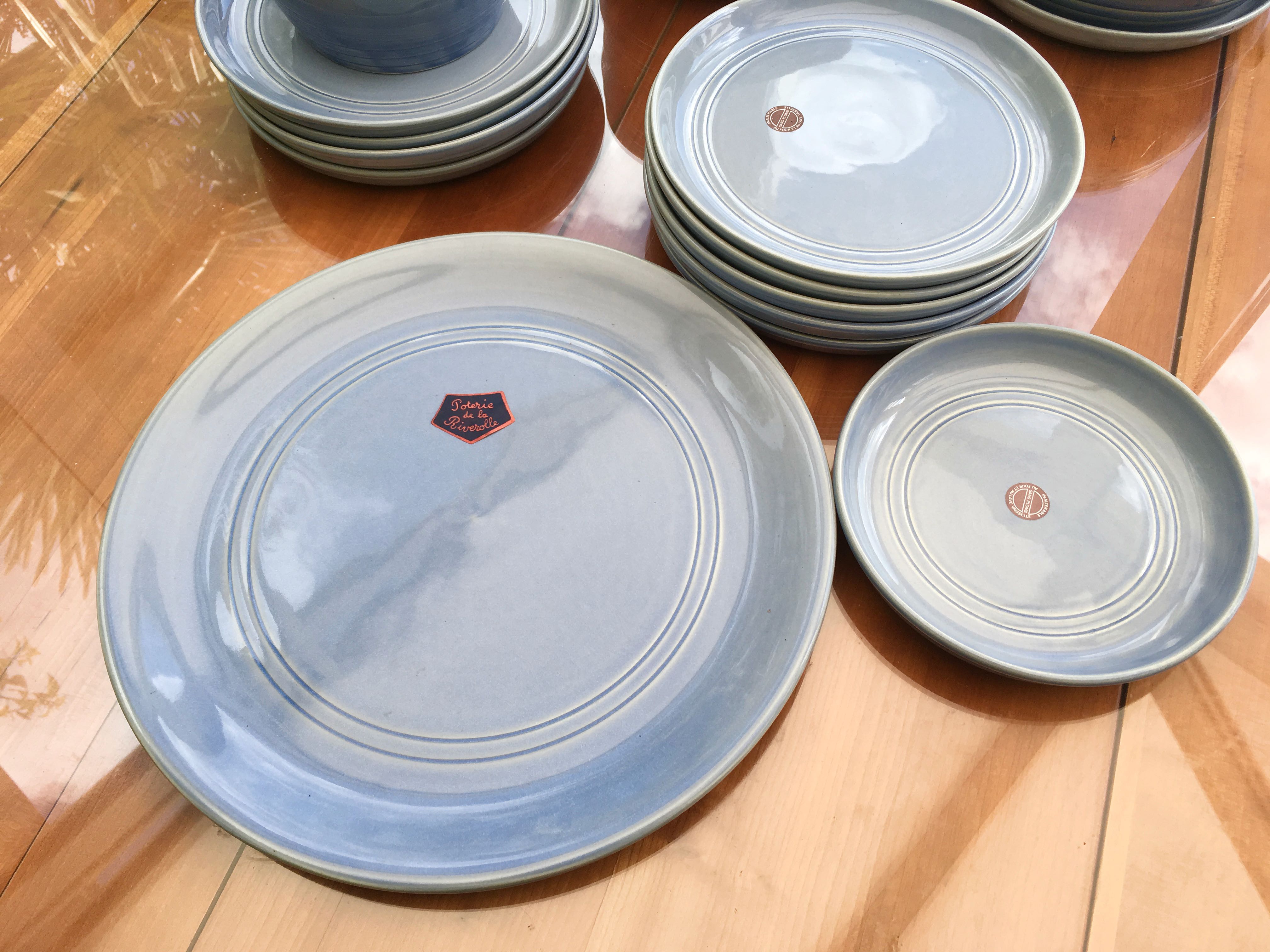 Service lavender blue sandstone plates