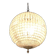 Crystal and bronze chandelier, spherical crystal suspension