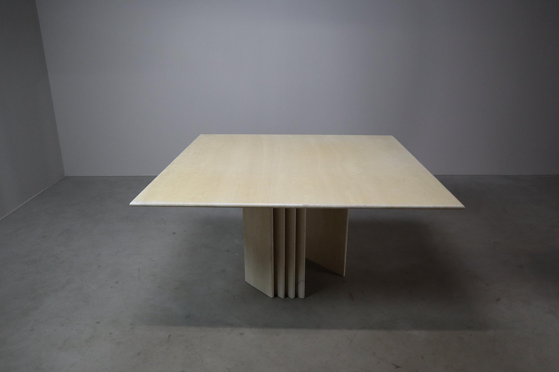 Travertine dining table, Italy 1960s