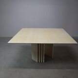 Travertine dining table, Italy 1960s