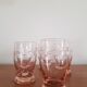 Set of 5 pink glasses
