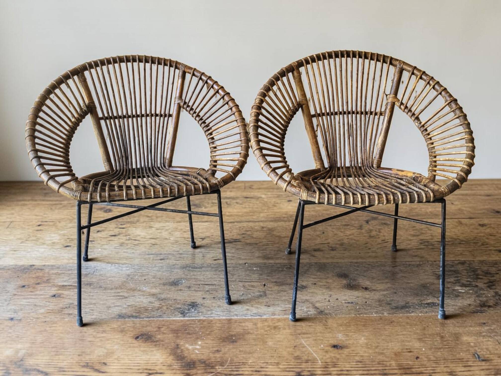 1960s rattan armchair
