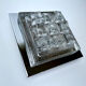 Sculptural Wall Lamp Vintage 60s, Glass and Chrome