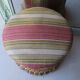 Small vintage stool / pouffe with fringes, boudoir style.