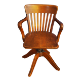 Western bistro chair rotating wood