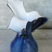 Gold and blue design vase Torcheux
