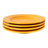 Set of 4 yellow dessert plates