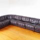 Modular leather sofa