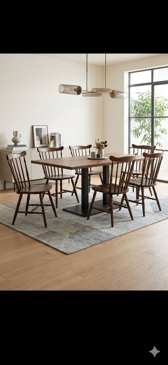 6 western beech chairs from the 1960s