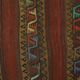 Vintage geometric Oushak kilim runner handmade 272 x 103 cm