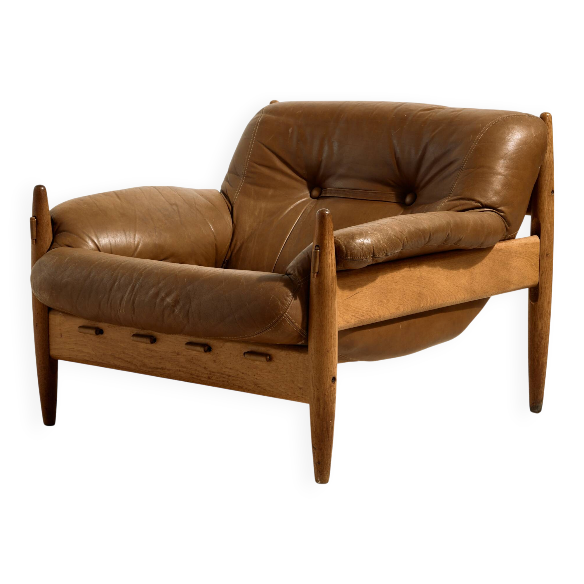 Danish leather lounge chair