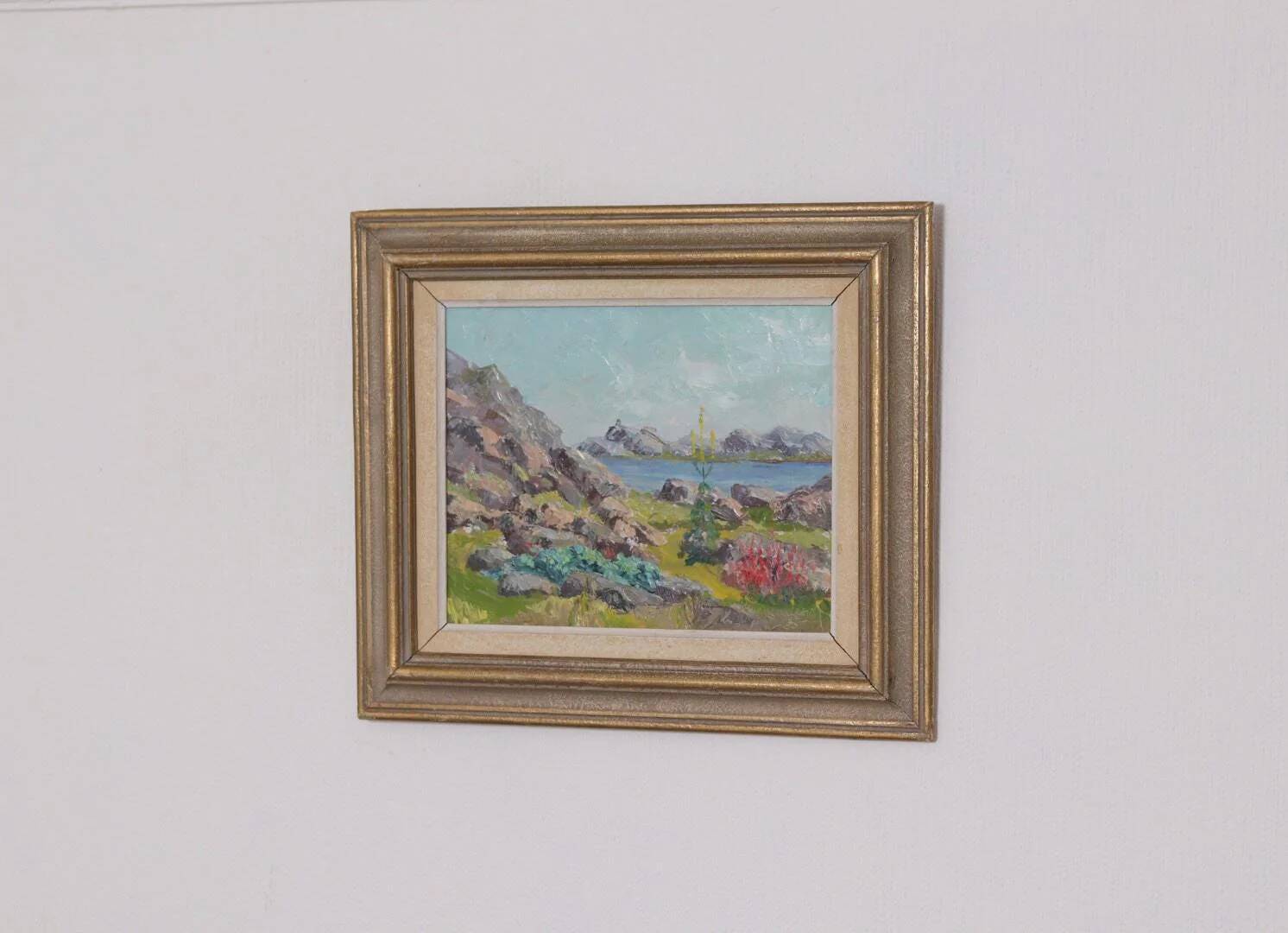 Original Swedish Oil on Panel – “Lakeside” by Gunnar Nilsson